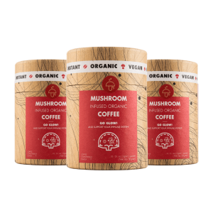 Go Glow 30 Servings – organic instant coffee with Chaga and Chanterelle